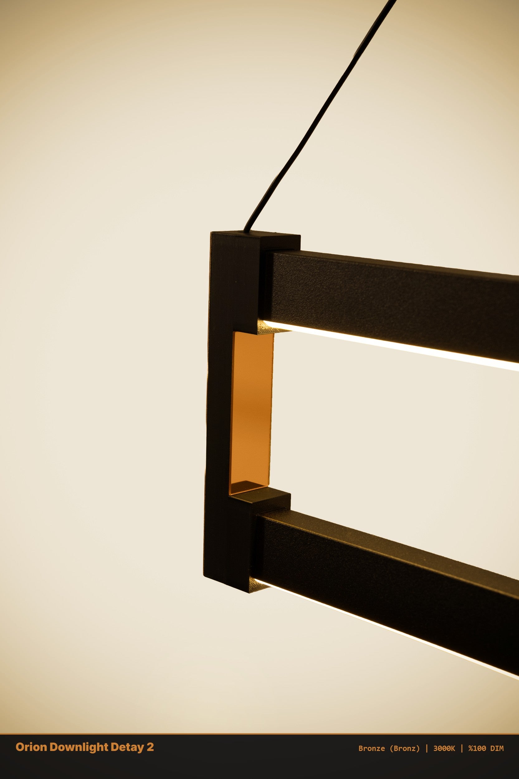 Orion Modern Lineer LED Sarkıt Avize - Aşağı Işık – Kumandalı Dim Edilebilir GYM Spor Salonu Aydınlatma - Enzolight Modern Aydınlatma