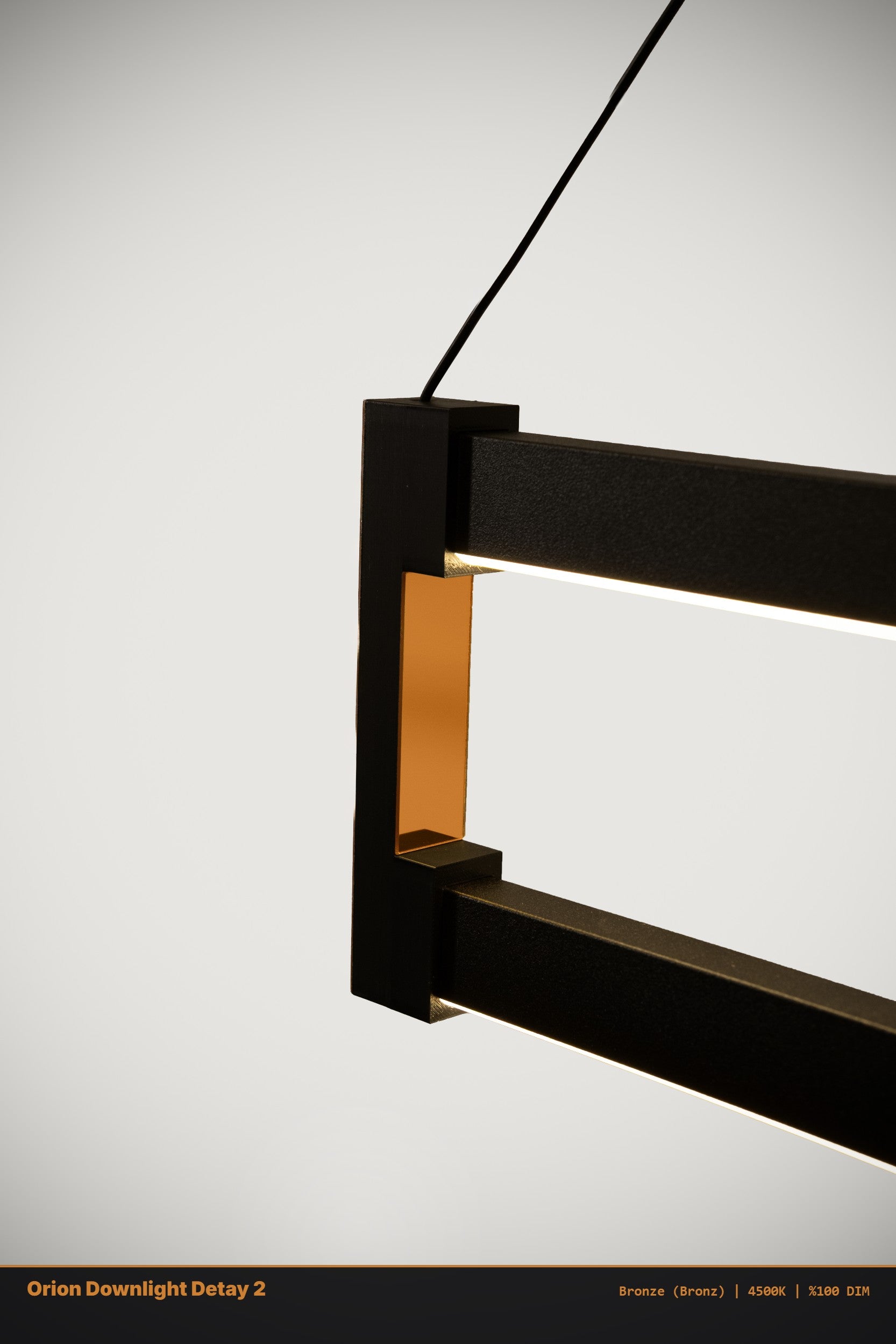 Orion Modern Lineer LED Sarkıt Avize - Aşağı Işık – Kumandalı Dim Edilebilir GYM Spor Salonu Aydınlatma - Enzolight Modern Aydınlatma