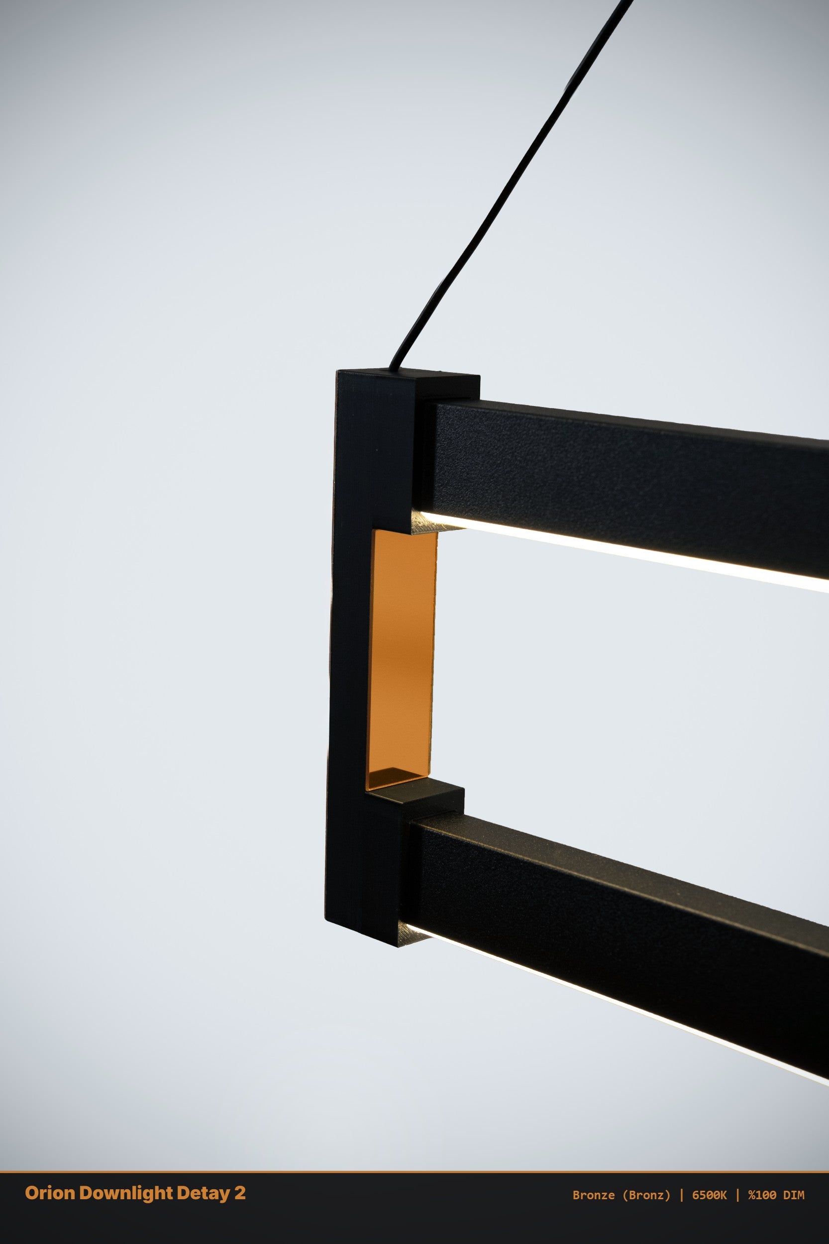 Orion Modern Lineer LED Sarkıt Avize - Aşağı Işık – Kumandalı Dim Edilebilir GYM Spor Salonu Aydınlatma - Enzolight Modern Aydınlatma