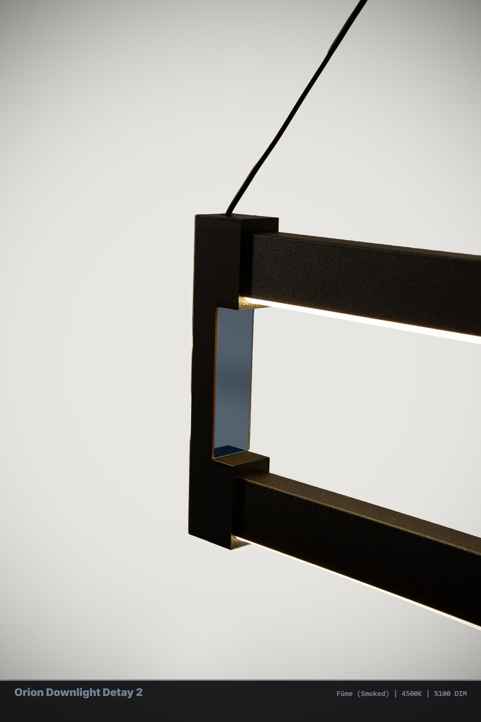 Orion Modern Lineer LED Sarkıt Avize - Aşağı Işık – Kumandalı Dim Edilebilir GYM Spor Salonu Aydınlatma - Enzolight Modern Aydınlatma