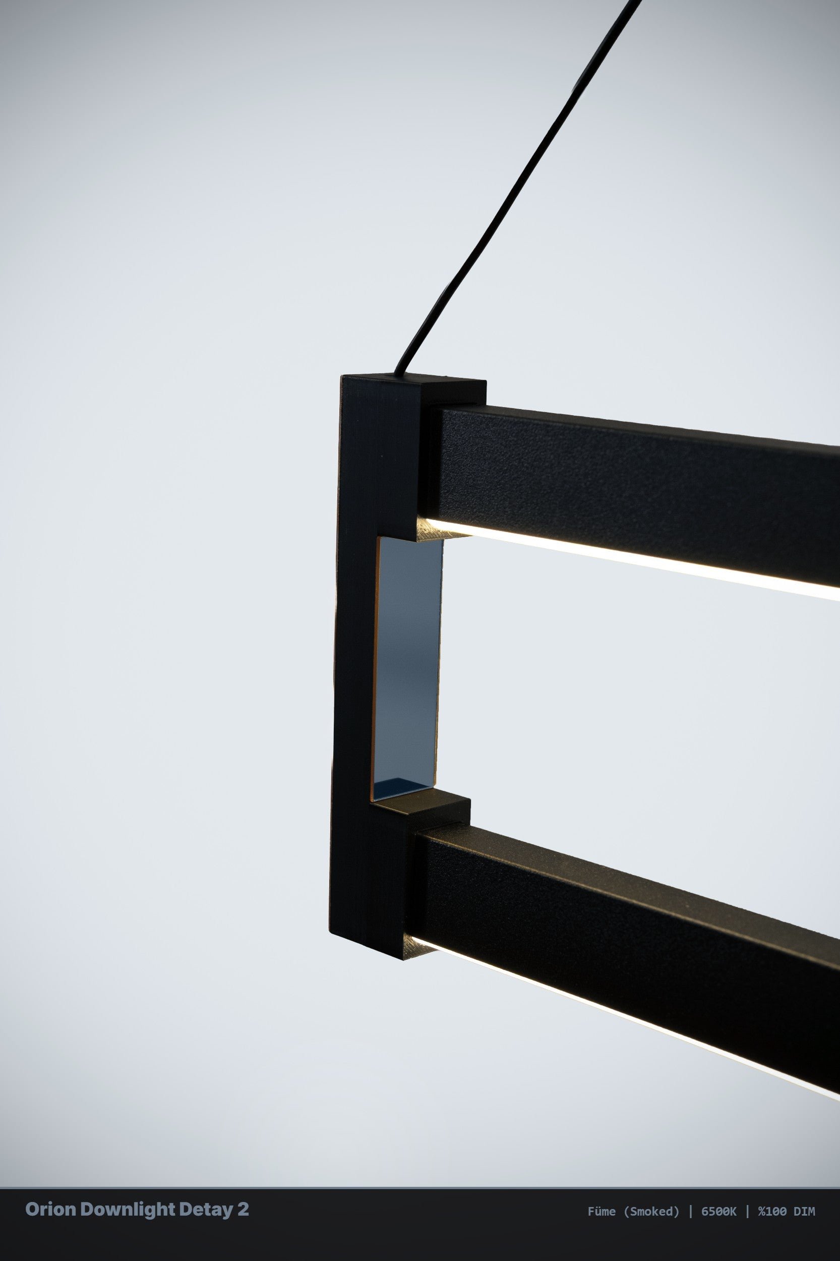 Orion Modern Lineer LED Sarkıt Avize - Aşağı Işık – Kumandalı Dim Edilebilir GYM Spor Salonu Aydınlatma - Enzolight Modern Aydınlatma
