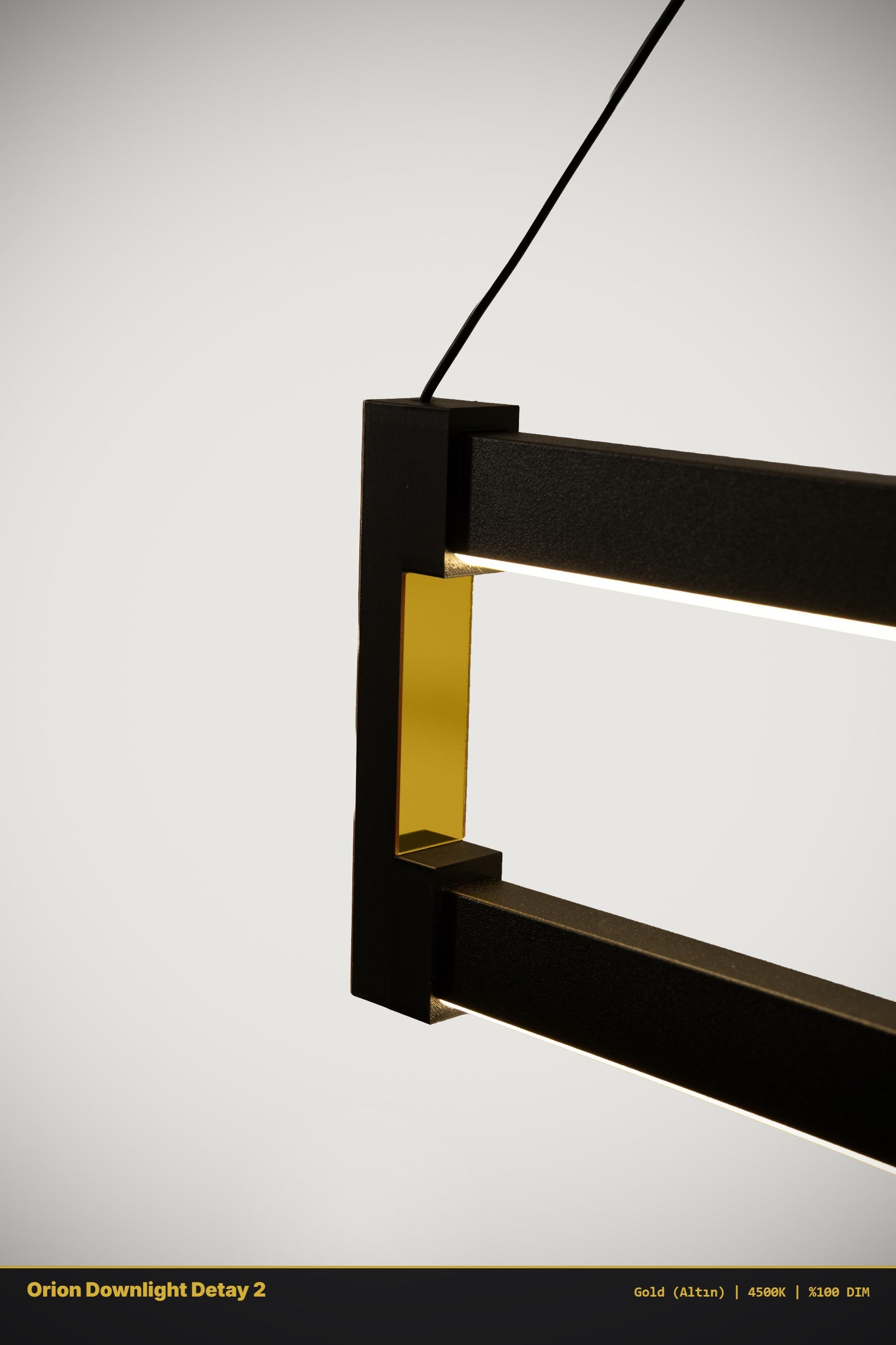 Orion Modern Lineer LED Sarkıt Avize - Aşağı Işık – Kumandalı Dim Edilebilir GYM Spor Salonu Aydınlatma - Enzolight Modern Aydınlatma