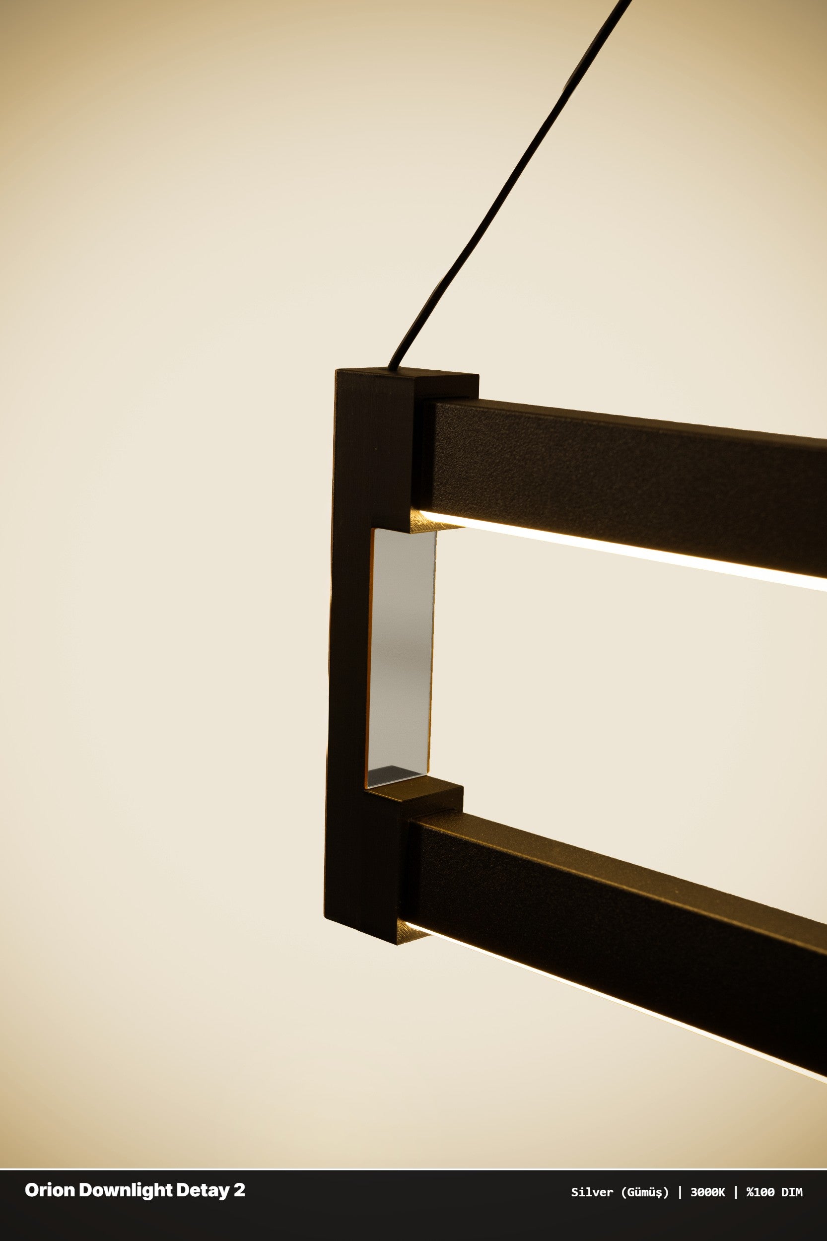 Orion Modern Lineer LED Sarkıt Avize - Aşağı Işık – Kumandalı Dim Edilebilir GYM Spor Salonu Aydınlatma - Enzolight Modern Aydınlatma