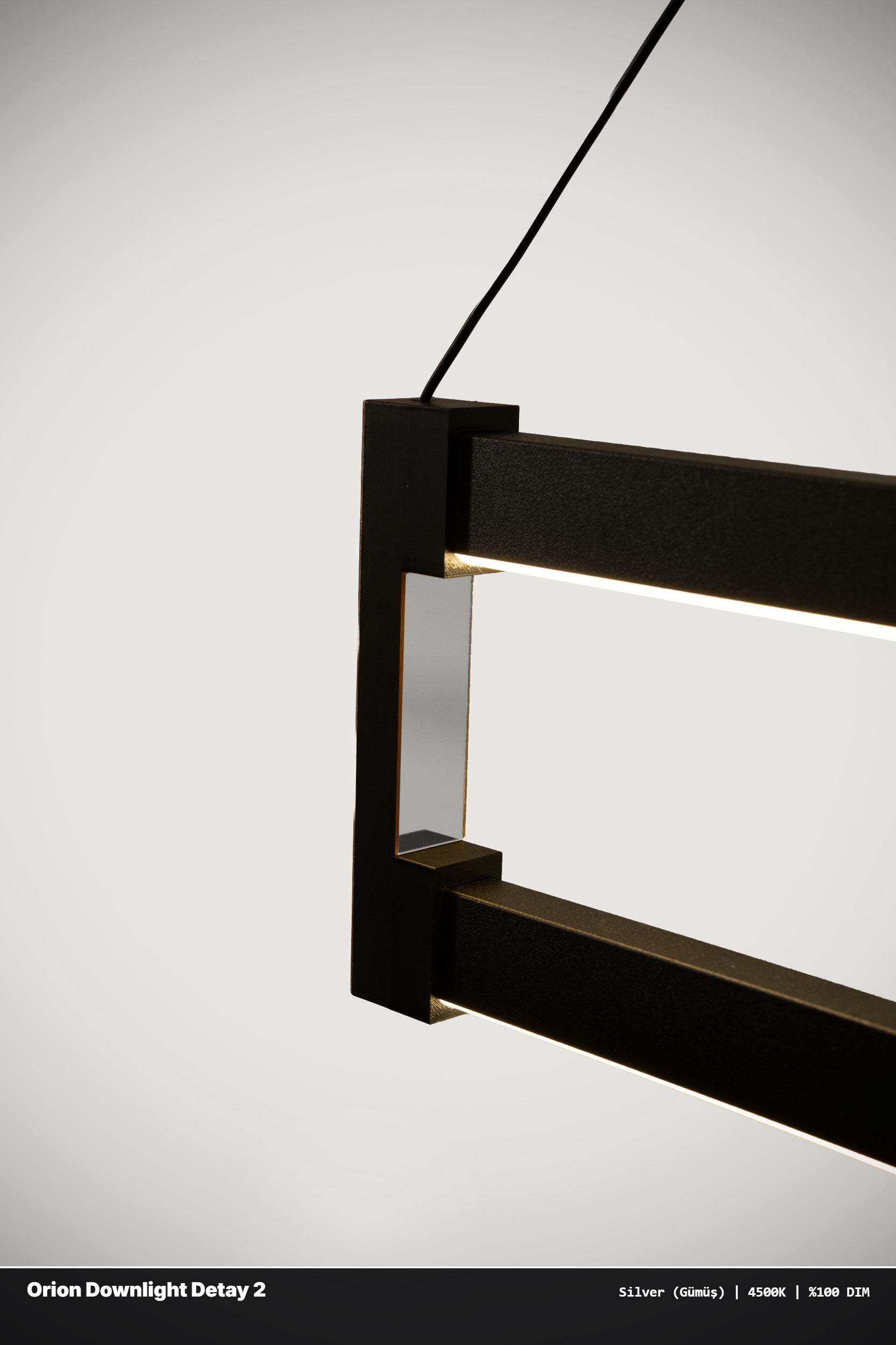 Orion Modern Lineer LED Sarkıt Avize - Aşağı Işık – Kumandalı Dim Edilebilir GYM Spor Salonu Aydınlatma - Enzolight Modern Aydınlatma