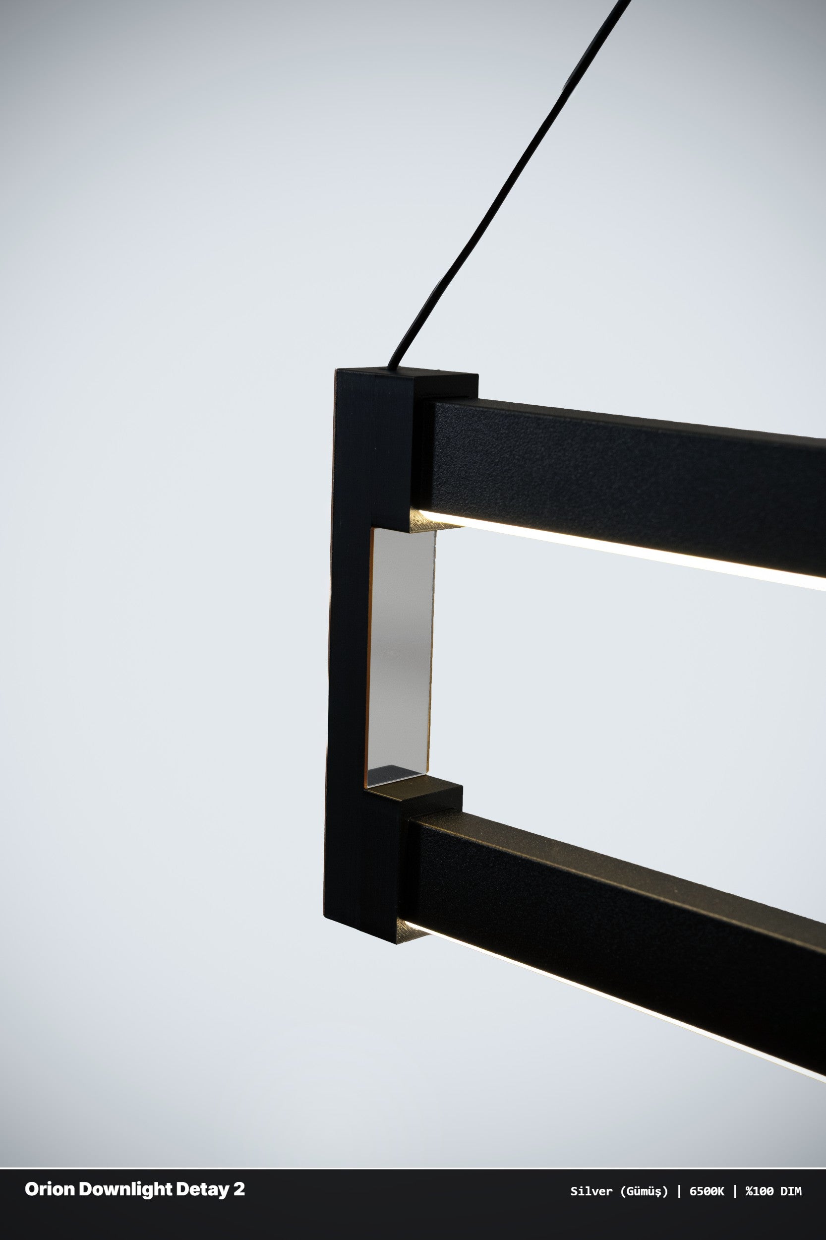 Orion Modern Lineer LED Sarkıt Avize - Aşağı Işık – Kumandalı Dim Edilebilir GYM Spor Salonu Aydınlatma - Enzolight Modern Aydınlatma