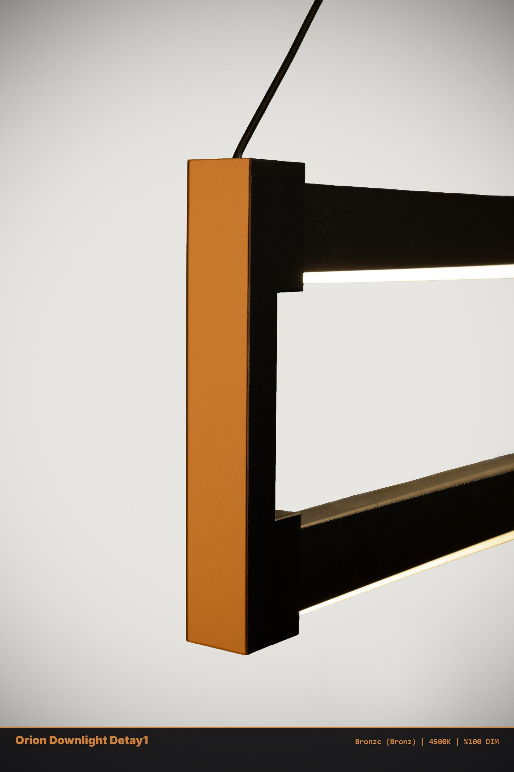 Orion Modern Lineer LED Sarkıt Avize - Aşağı Işık – Kumandalı Dim Edilebilir GYM Spor Salonu Aydınlatma - Enzolight Modern Aydınlatma
