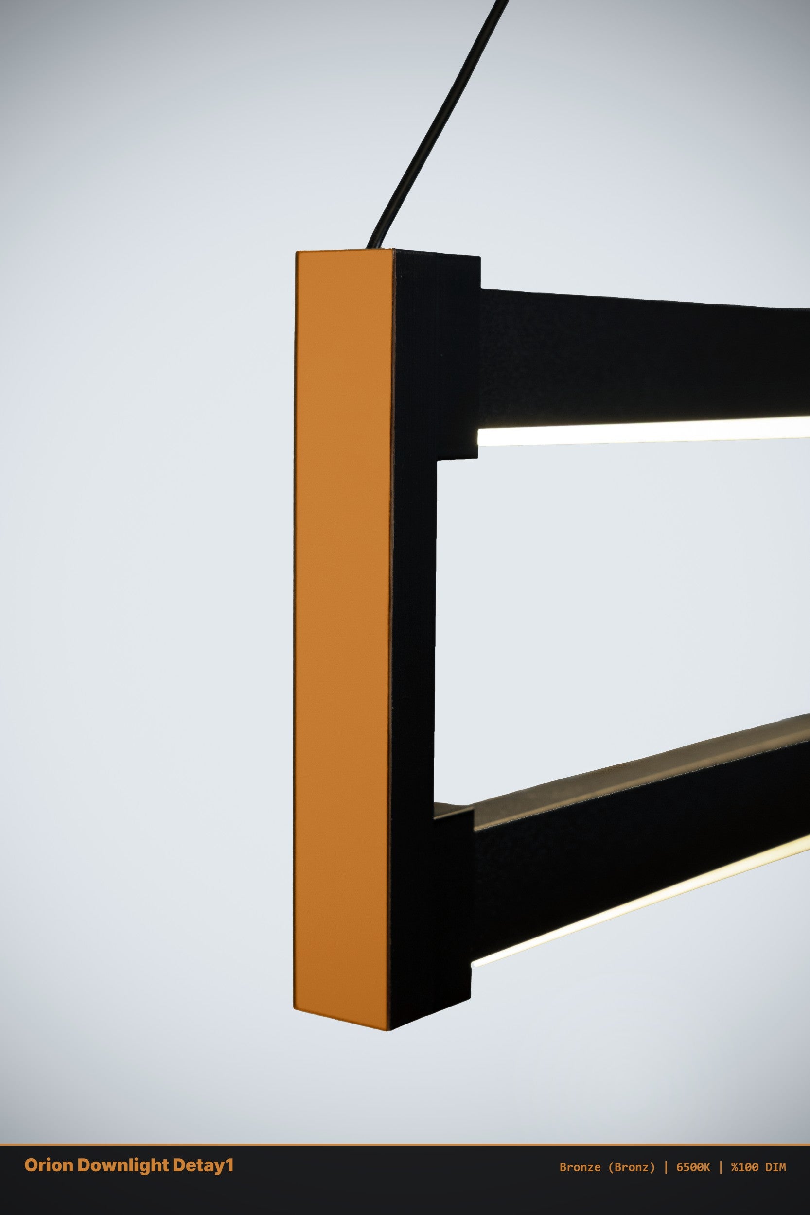 Orion Modern Lineer LED Sarkıt Avize - Aşağı Işık – Kumandalı Dim Edilebilir GYM Spor Salonu Aydınlatma - Enzolight Modern Aydınlatma
