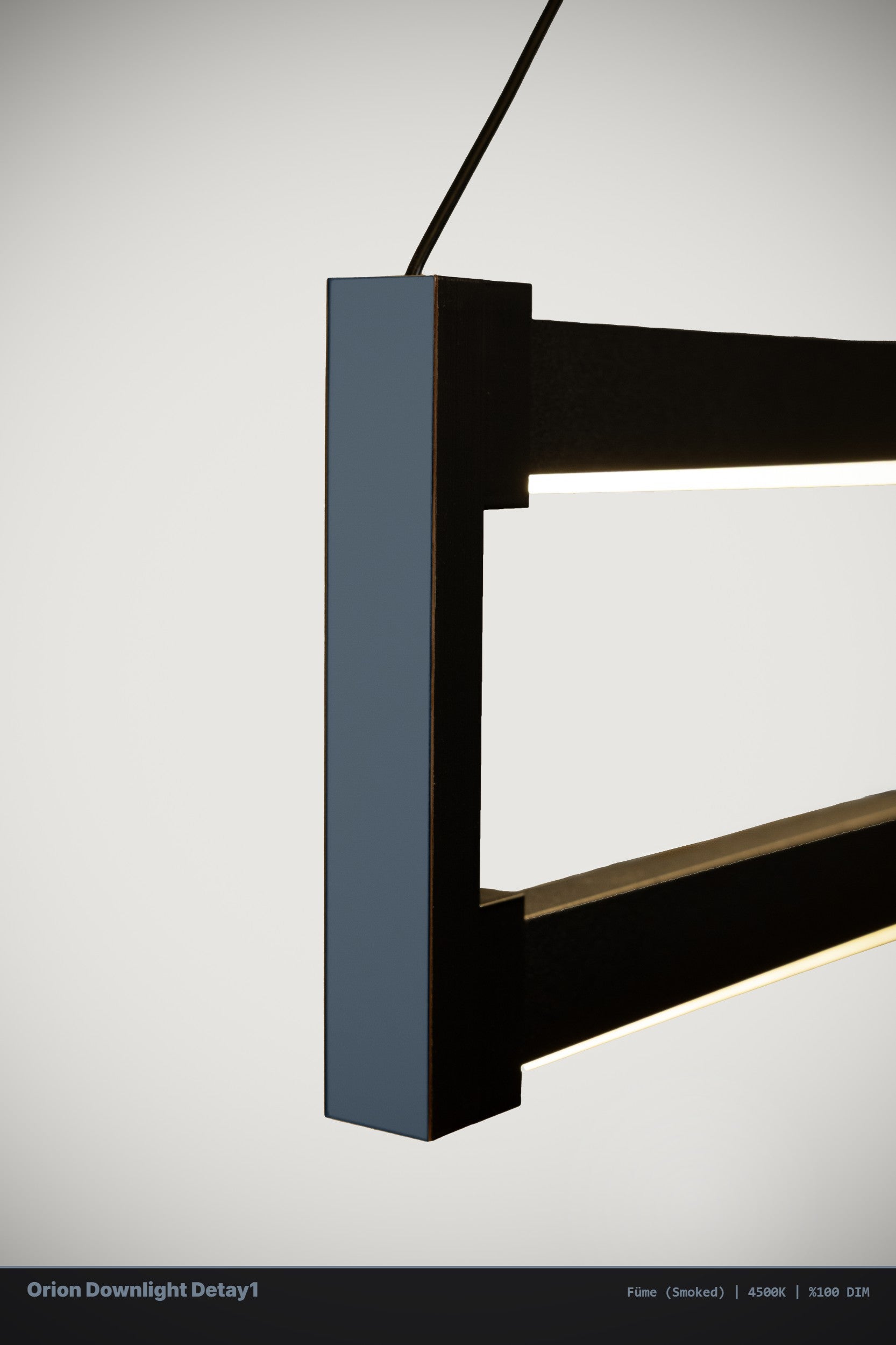 Orion Modern Lineer LED Sarkıt Avize - Aşağı Işık – Kumandalı Dim Edilebilir GYM Spor Salonu Aydınlatma - Enzolight Modern Aydınlatma