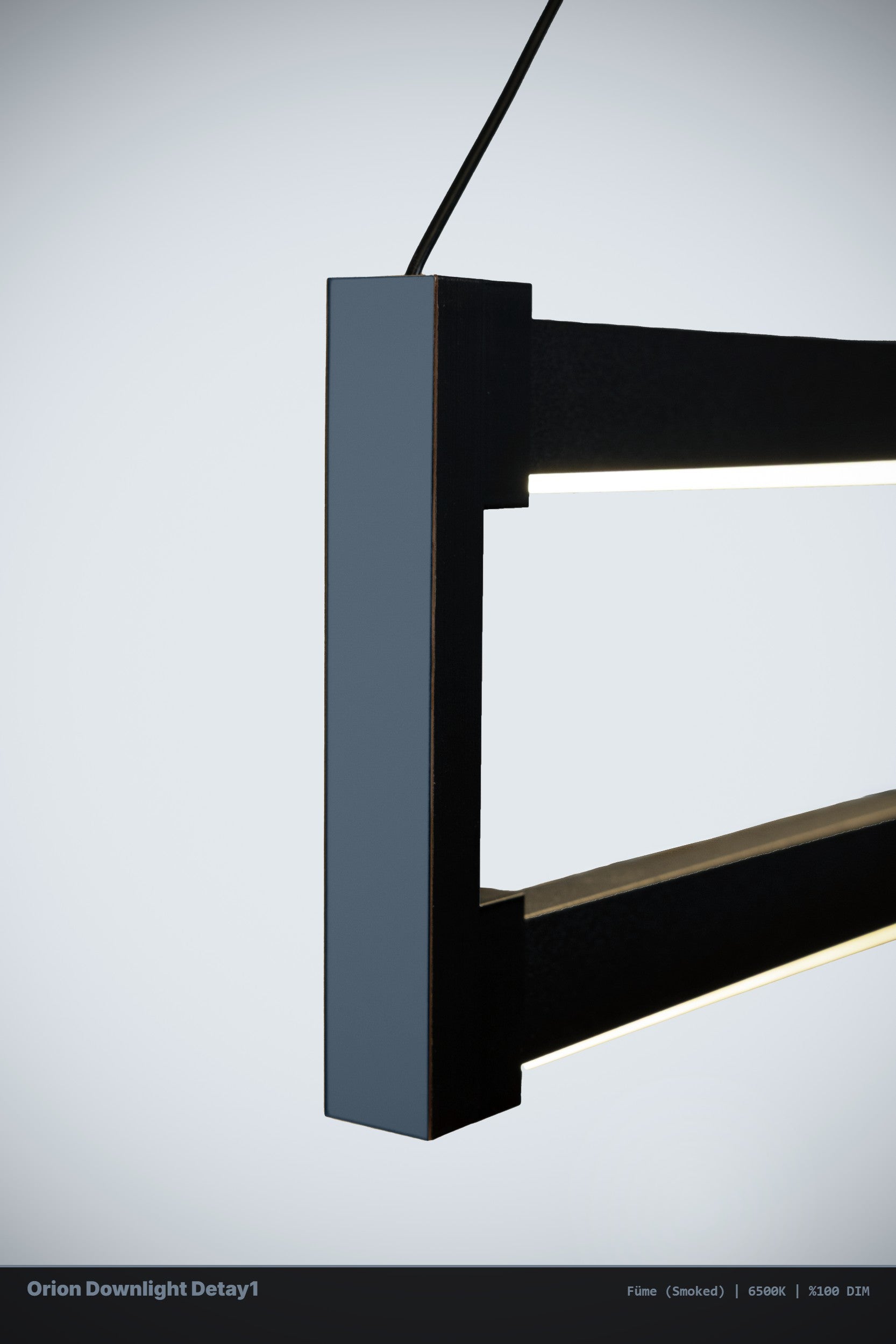 Orion Modern Lineer LED Sarkıt Avize - Aşağı Işık – Kumandalı Dim Edilebilir GYM Spor Salonu Aydınlatma - Enzolight Modern Aydınlatma