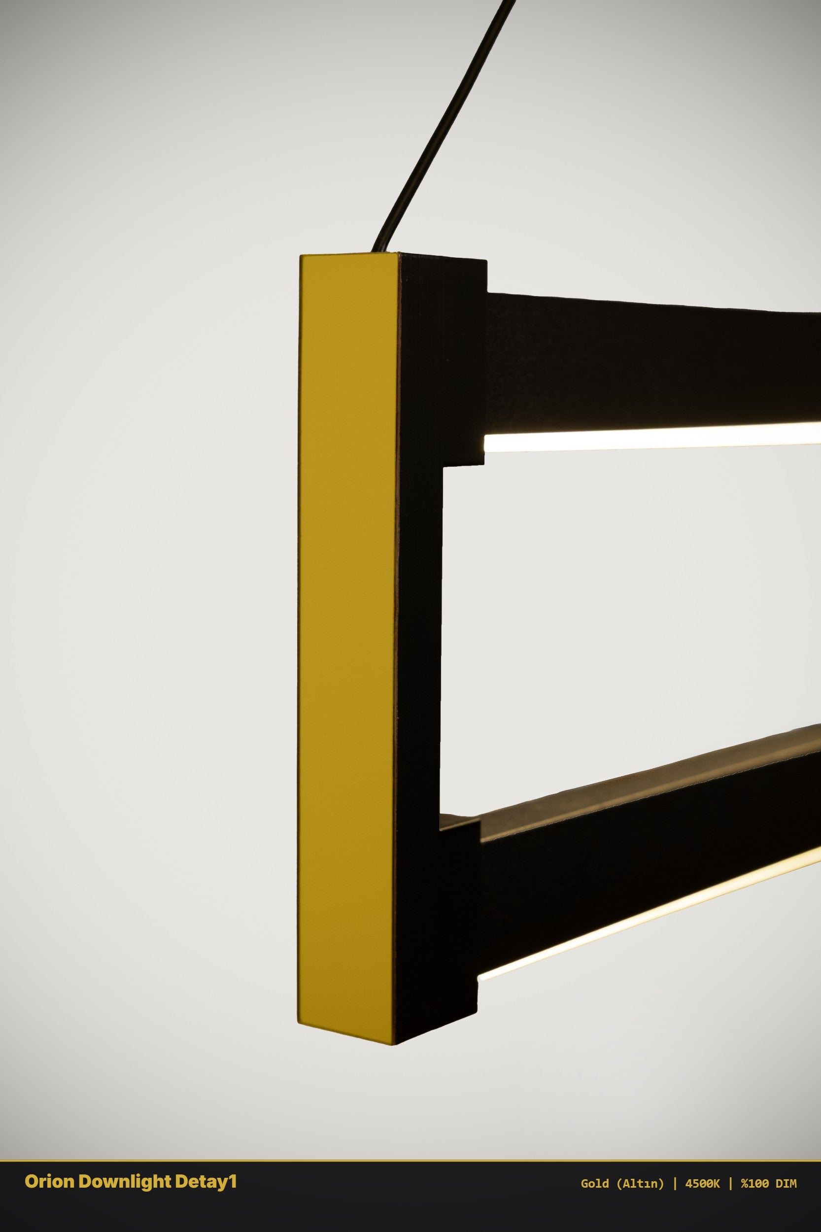 Orion Modern Lineer LED Sarkıt Avize - Aşağı Işık – Kumandalı Dim Edilebilir GYM Spor Salonu Aydınlatma - Enzolight Modern Aydınlatma