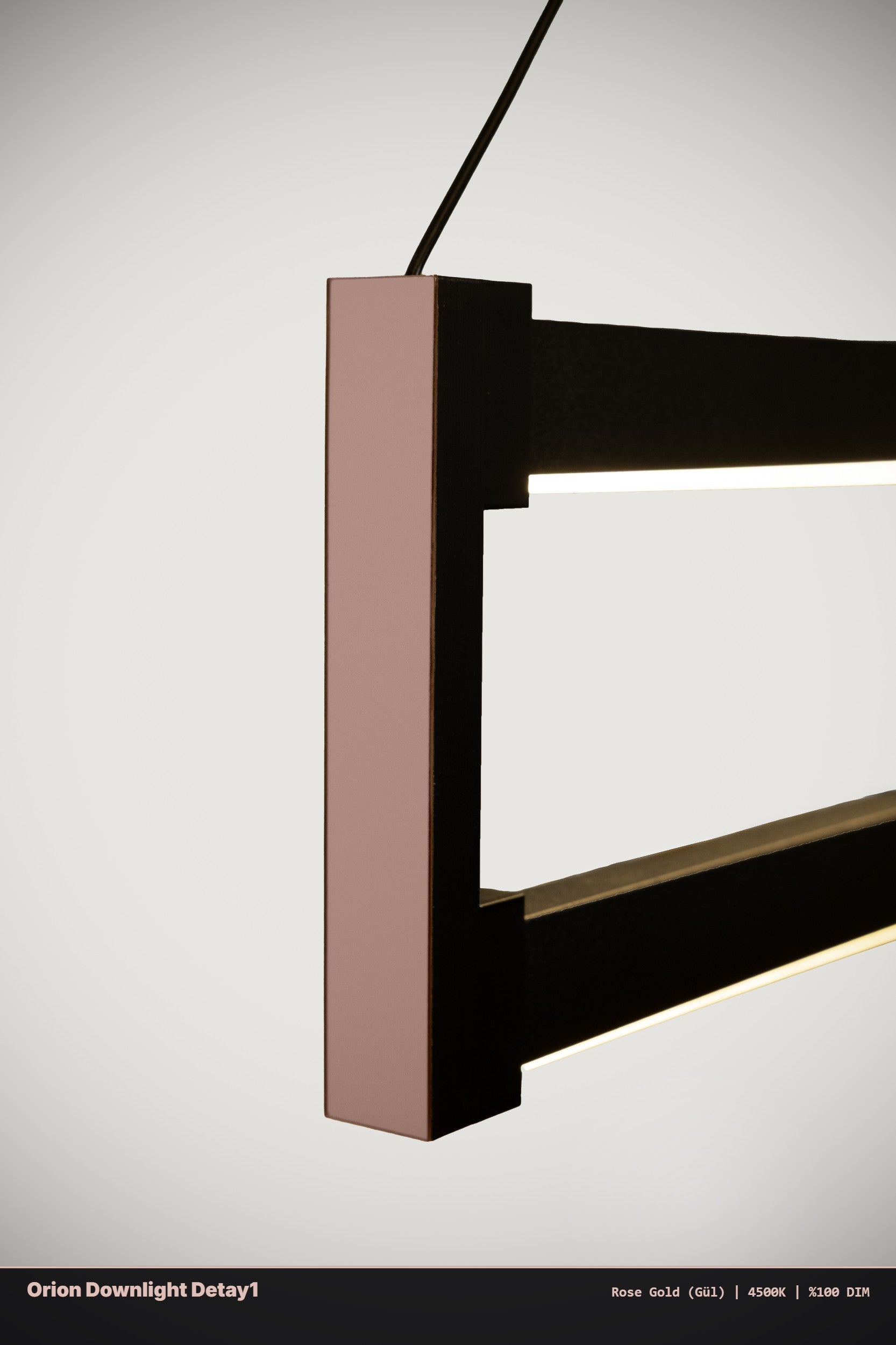 Orion Modern Lineer LED Sarkıt Avize - Aşağı Işık – Kumandalı Dim Edilebilir GYM Spor Salonu Aydınlatma - Enzolight Modern Aydınlatma