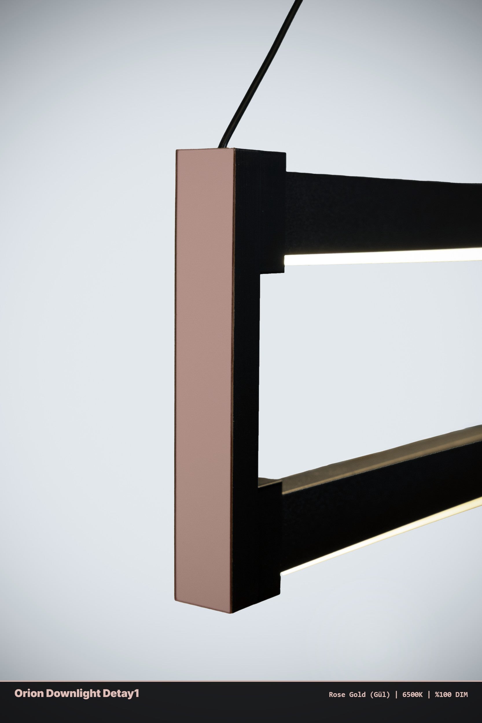 Orion Modern Lineer LED Sarkıt Avize - Aşağı Işık – Kumandalı Dim Edilebilir GYM Spor Salonu Aydınlatma - Enzolight Modern Aydınlatma