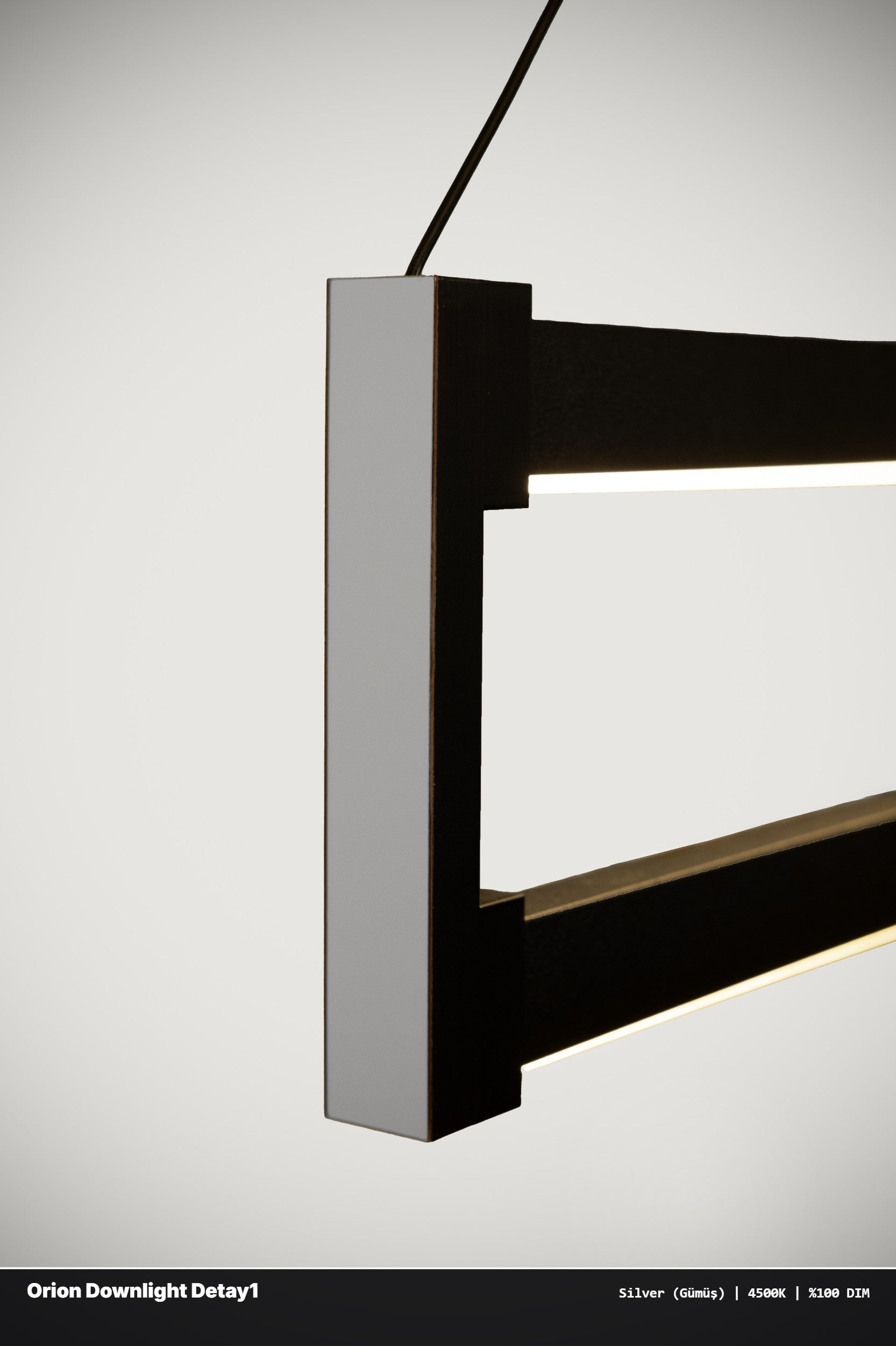 Orion Modern Lineer LED Sarkıt Avize - Aşağı Işık – Kumandalı Dim Edilebilir GYM Spor Salonu Aydınlatma - Enzolight Modern Aydınlatma