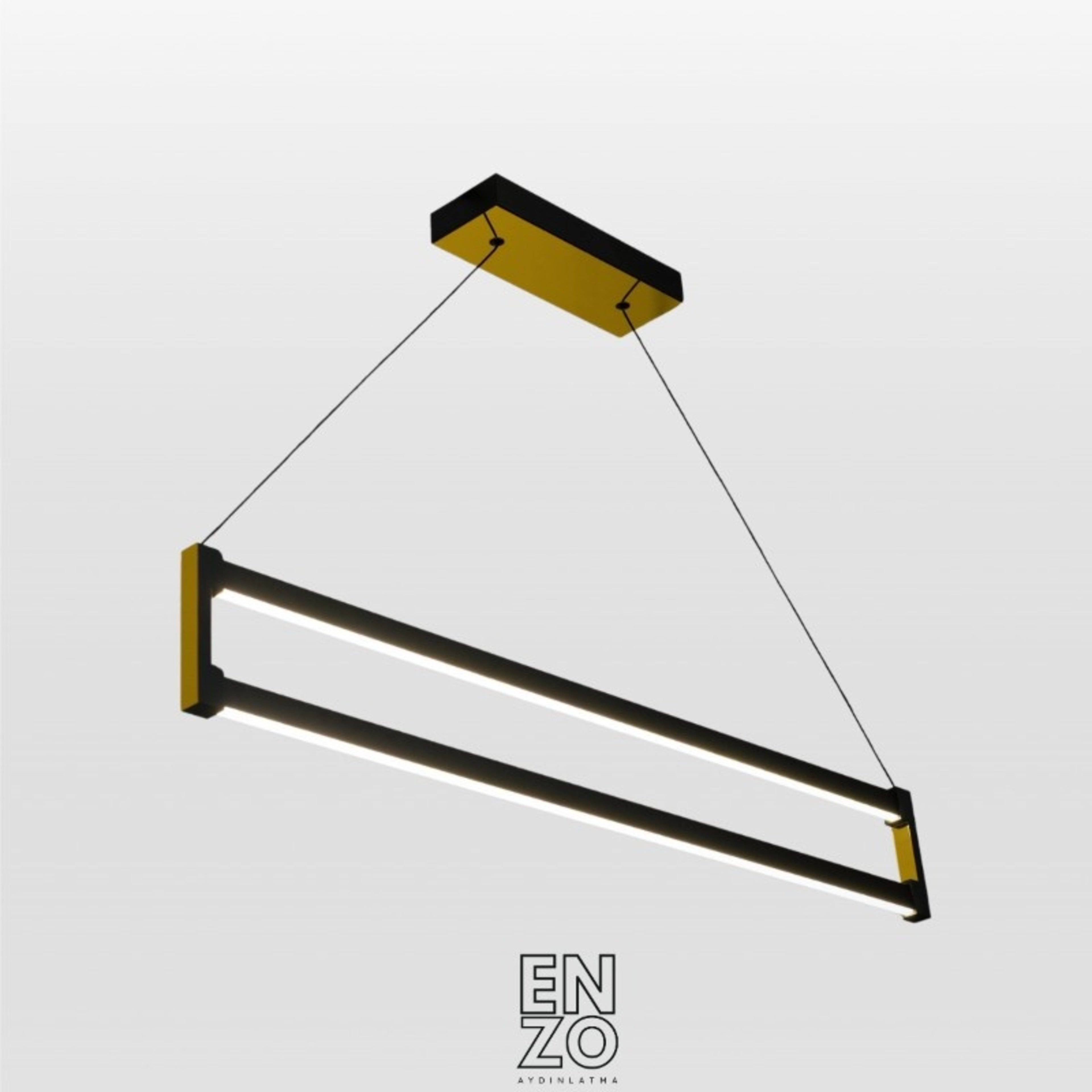 EnzoLight Orion Lineer LED Sarkıt Modern Lineer LED Sarkıt Avize - 1:1 Beyaz Fon Dekupe Ana Ürün Görseli (AI Oda Tasarımı Cutout)