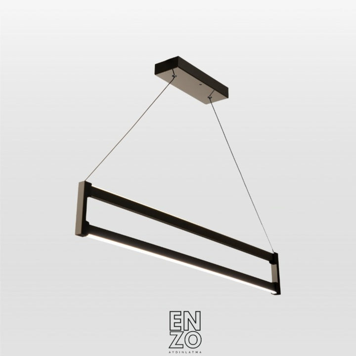 EnzoLight Orion Lineer LED Sarkıt Modern Lineer LED Sarkıt Avize - 1:1 Beyaz Fon Dekupe Ana Ürün Görseli (AI Oda Tasarımı Cutout)